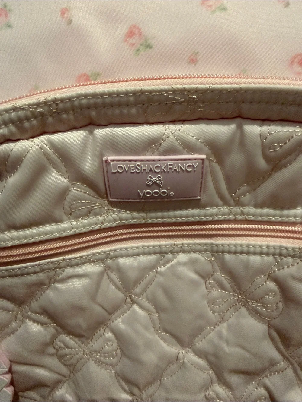 LoveShackFancy blush quilted